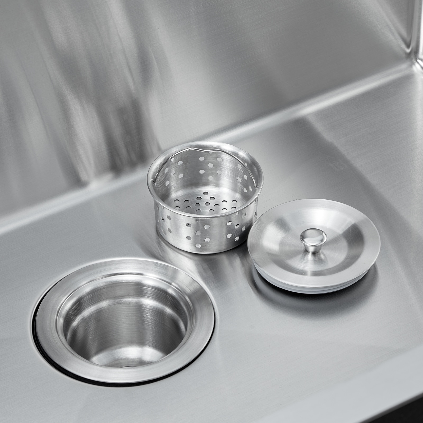 33" Kitchen Sink Undermount Double Bowl Drop-In Basin Stainless Steel Bar_voghion.com
